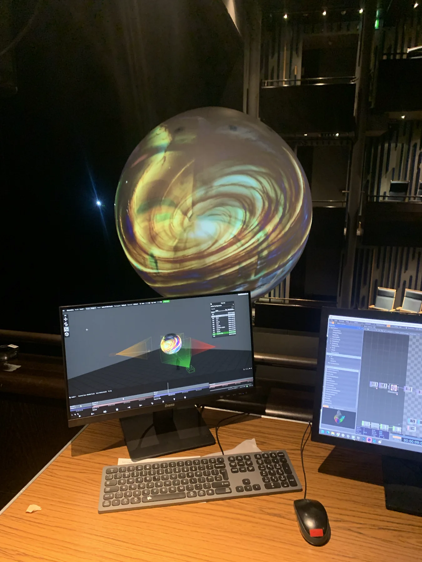 Sphere projection mapping production photo