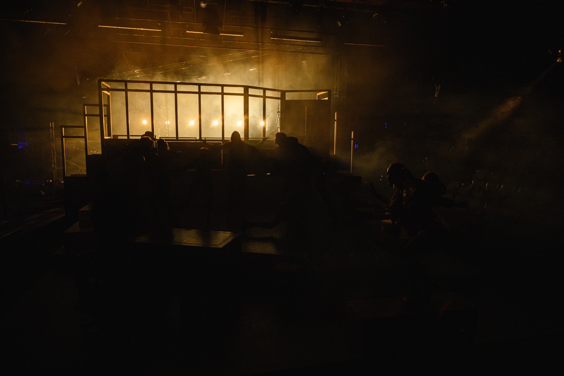 The Government Inspector backlit stage and set